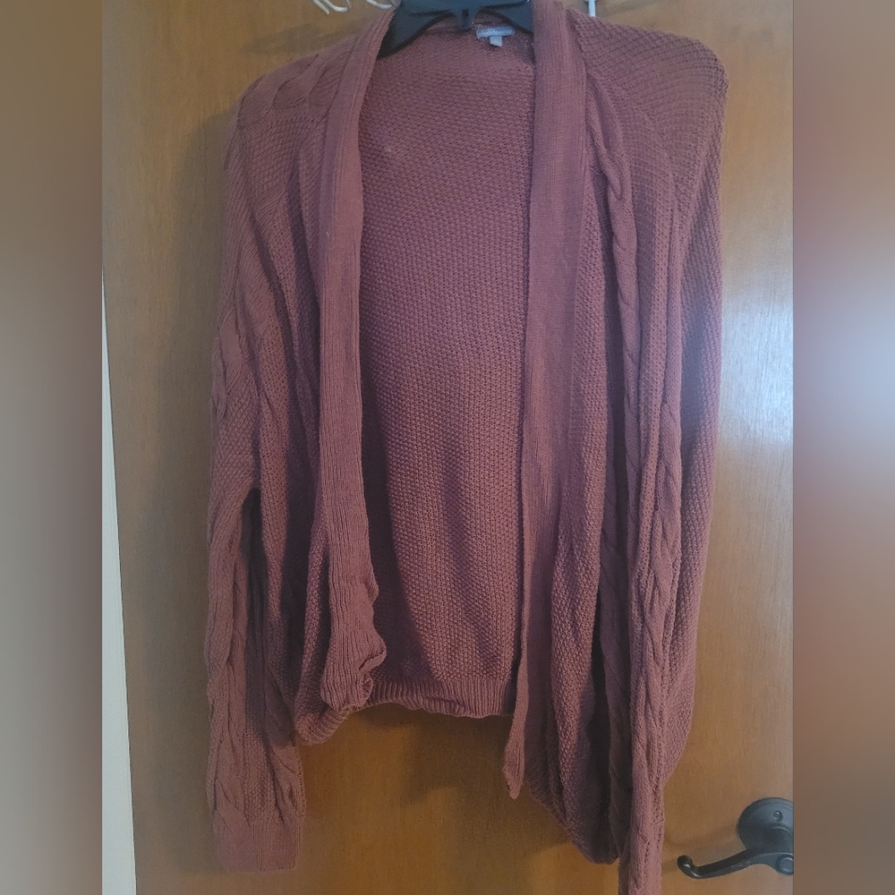 Charlotte Russe Rust/Pink Cardigan Sweater